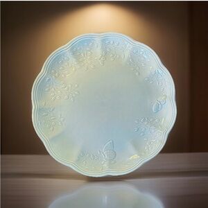 LENOX VTG Butterfly Meadow Sky Bone China Dinner Plate Light Blue 11”